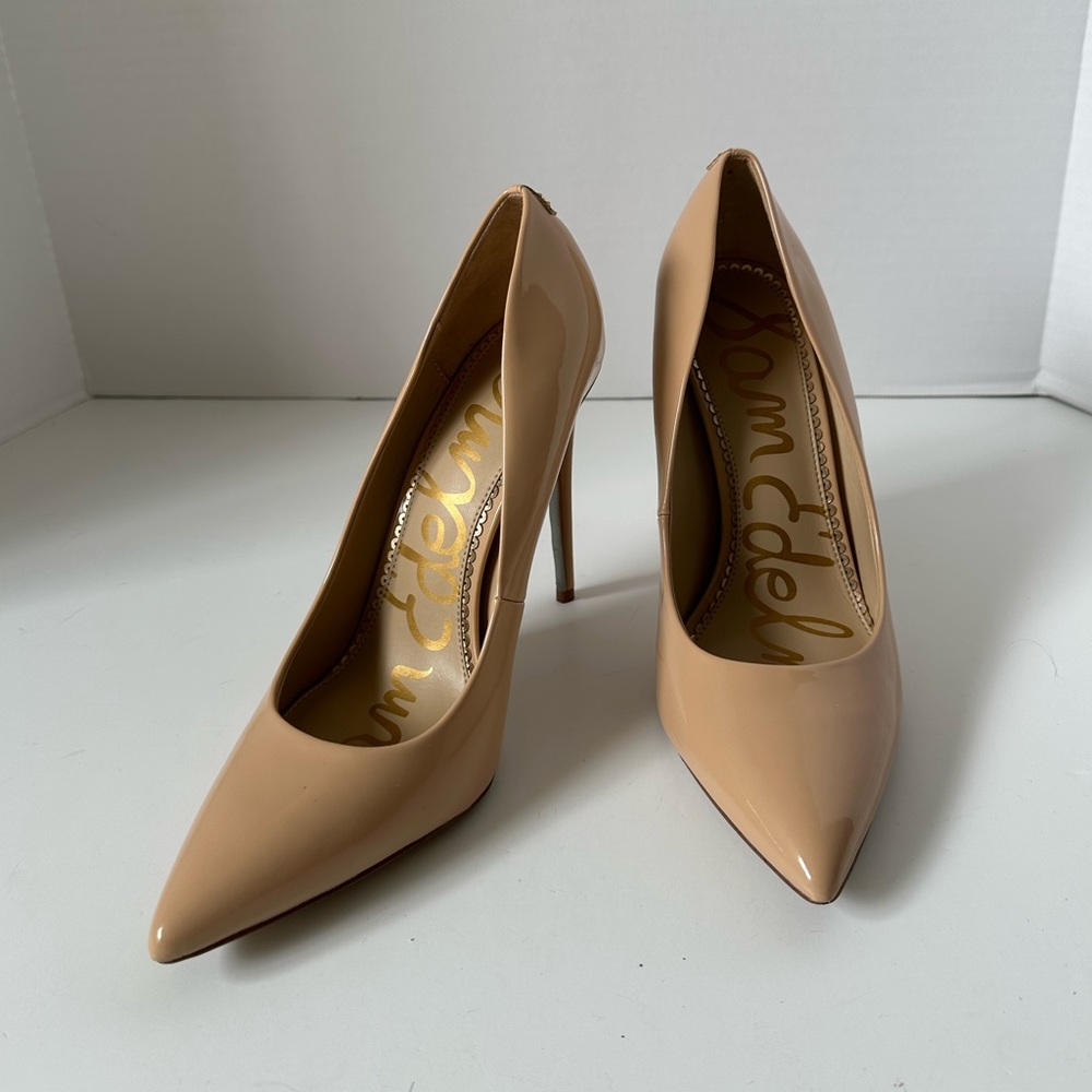 Sam Edelman Glossy Beige/Nude Heels